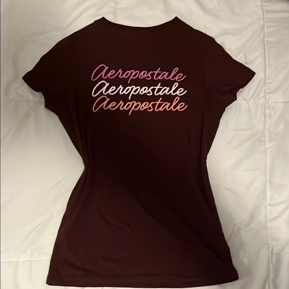 Aeropostale Red Fitted Short Sleeve Tee